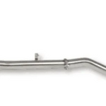 Chrome exhaust pipe on a white background