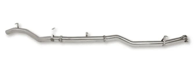 Chrome exhaust pipe on a white background