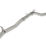 Metallic exhaust pipe on a white background
