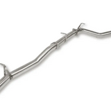 Metallic exhaust pipe on a white background