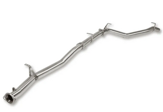 Metallic exhaust pipe on a white background