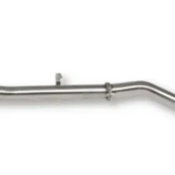 Metallic exhaust pipe on a white background