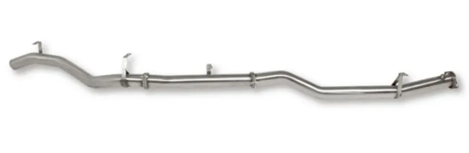 Metallic exhaust pipe on a white background