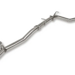 Metallic exhaust pipe on a white background