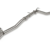 Metallic exhaust pipe on a white background