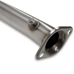 Metal exhaust pipe on a white background