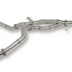 Metallic exhaust pipe on a white background