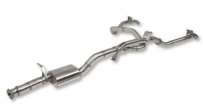 Car exhaust system on a white background