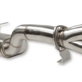 Metallic exhaust pipe on a white background