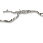 Metal exhaust pipe on a white background