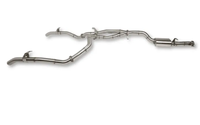 Metal exhaust pipe on a white background