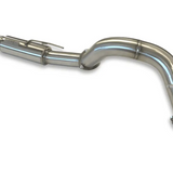 Metallic exhaust pipe on a white background
