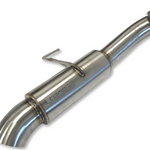 Metallic exhaust pipe with 'Corvette' branding on a white background