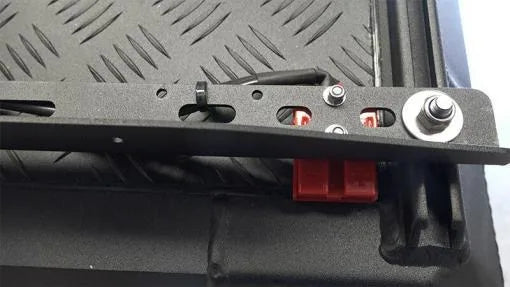 Close-up of the Bush Company Solar Panel Bracket for AX27, DX27 & TX27