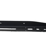 Black metal bracket on a white background