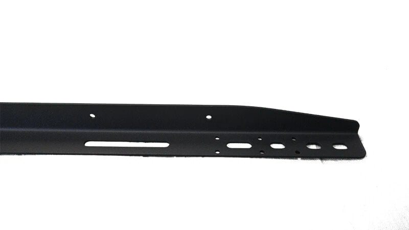 Black metal bracket on a white background