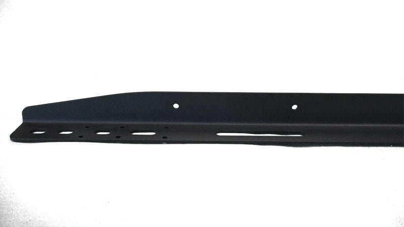 Black metal bumper on a white background