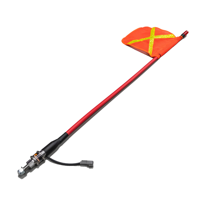Acot500 1.2m Whip Flag and Top LED, Quick Release
