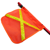 Acot500 1.2m Whip Flag and Top LED, Quick Release - 12V