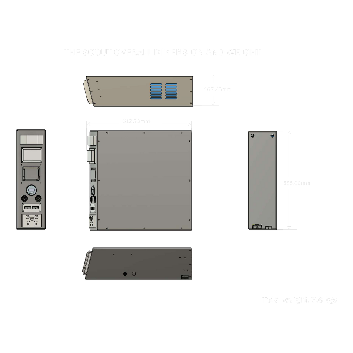 The Scout (Prospector Small) overall dimensions and weight