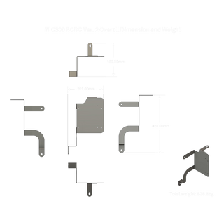 TLC300 BCDC Bracket ver.2 overall dimensions and weight
