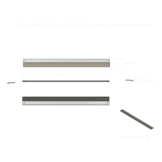 TLC78 LED Bracket FAB-TLC70EALSRDH MK2 overall dimensions and weight