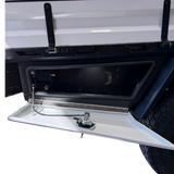 Driver side under tray toolbox