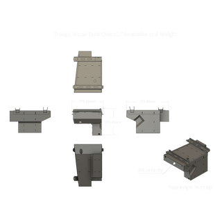 Toyota Land Cruiser 78 Series stainless water tank overall dimensions and weight drawing