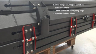 Bush Company TX27 Hardshell Rooftop Tent hinges