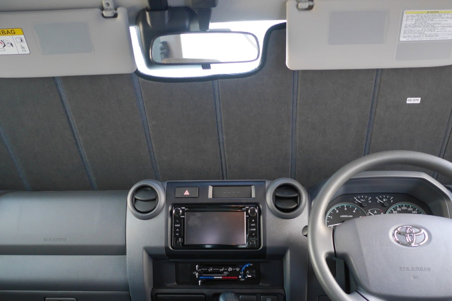 Toyota LandCruiser 70 Series Front Windscreen Sun Shade (With Pre-Collision System; 75/76/78/79 Series; 2022–Present)