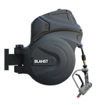 BLAHEST pressure washer with hose reel on a white background