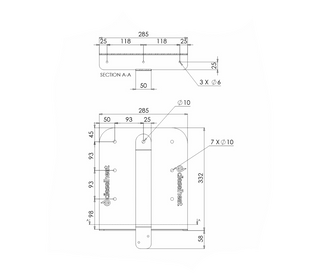 Wafer Tank Mounting Bracket to suit 10L Black Wafer Fuel Tank for Diesel