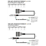 Wiring kit diagram with Deutsch connectors on a white background