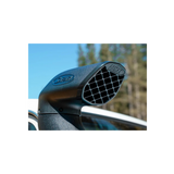 Car exhaust pipe with 'Arden' branding against a blurred outdoor background