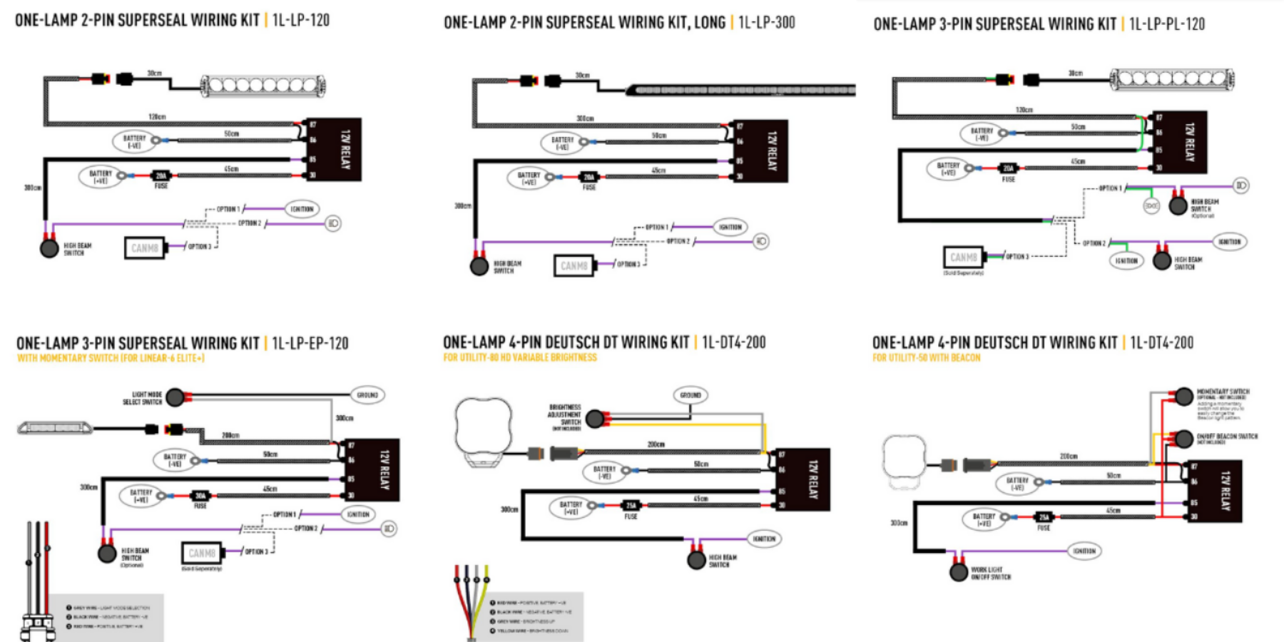 Wiring diagrams for automotive applications on a white background
