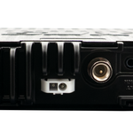 GME XRS-375C UHF radio rear connections including FME antenna socket and speaker jacks