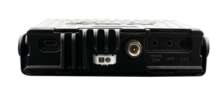GME XRS-375C UHF radio rear connections including FME antenna socket and speaker jacks