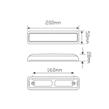 LED Autolamps LED Stop/Tail/Indicator 200x50x28mm 12-24V