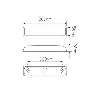 LED Autolamps LED Stop/Tail/Indicator 200x50x28mm 12-24V