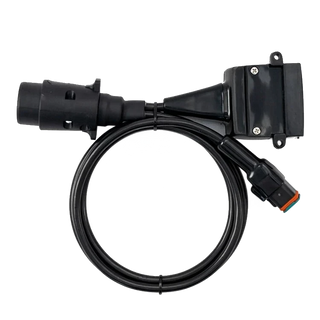 Adaptor Lrg Round 7pin to Flat 12pin socket
