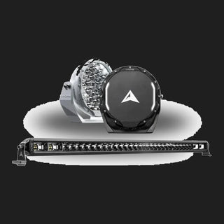 Altiq Rogue 8.5 inch Mk3 bundle - white and black spotlight options shown with hybrid light bar