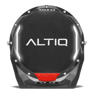 ALTIQ Rogue 8.5 Mk3 LED driving light with the ALTIQ cover fitted