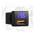 ALTIQ USB-A + Voltmeter Push Module — Toyota-Style Switch Blank Fit