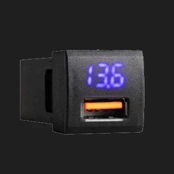 ALTIQ USB-A + Voltmeter Push Module — Toyota-Style Switch Blank Fit