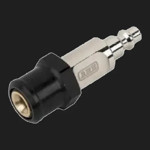 ARB quick release coupling with a black moulded socket at one end and a chromed quick-connect plug at the other, the ARB name etched on the body