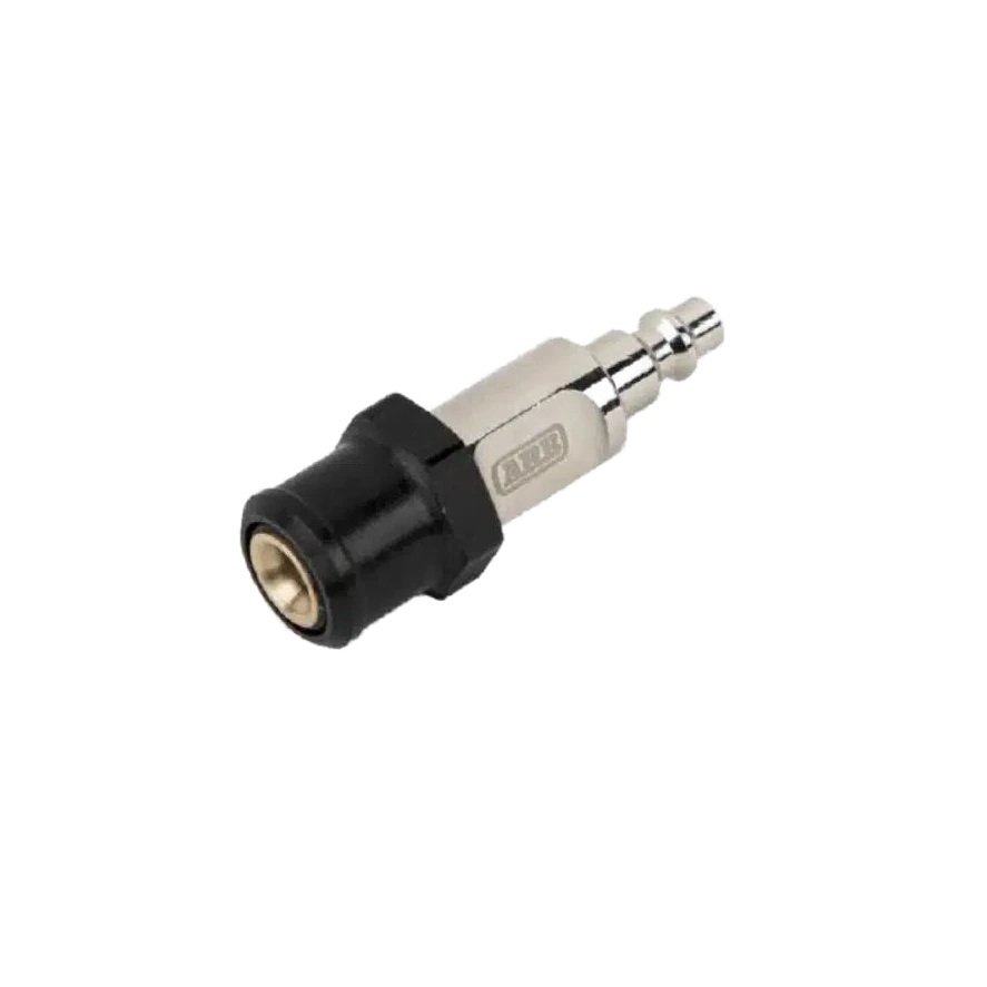 ARB quick release coupling with a black moulded socket at one end and a chromed quick-connect plug at the other, the ARB name etched on the body
