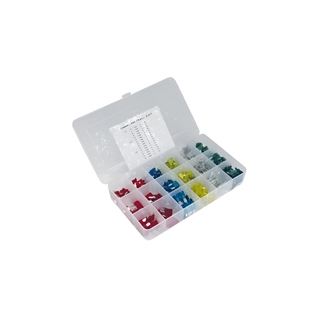 250-piece assorted automotive blade fuse kit in compartmented case