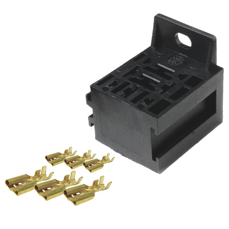 Relay Base Suits Mini HD Relay 60A to 80A 4 & 5 Pin Relays With Terminals