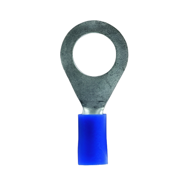 Series of 4mm Blue Insulated Ring Terminals