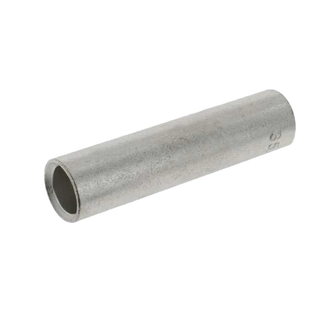 Tinned copper butt splice for 35mm cable, a plain tube stamped 35 with an open bore at each end